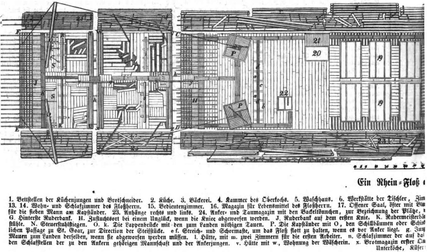 Ein detailliertes Bild eines 18. Jahrhundert deutschen Hauses mit vielen Fenstern und einer Tür, begleitet von Text auf demselben Papier.