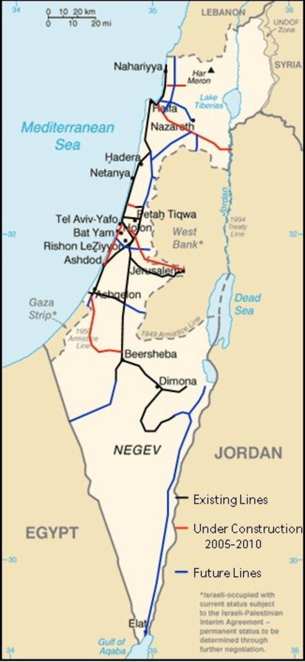 Ein detailliertes Plakat mit einer Karte von Israel und Palästina, das Städte, Flüsse und Konfliktgrenzen mit begleitendem erklärendem Text zeigt.